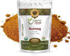 Organic Way Premium Ground Nutmeg Powder (Myristica fragrans) - Healthy Digestion | Organic & Kosher Certified | Non GMO & Gluten Free | USDA Certified | Origin - India (1 Pound (Pack of 1))