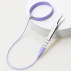Purple Silicone Eyelash Tweezers Bracelet, Flexible Protective Wrist Band for Lash Extension Tools, Anti-Drop Tweezer Holder for Professional Salon and Home Use