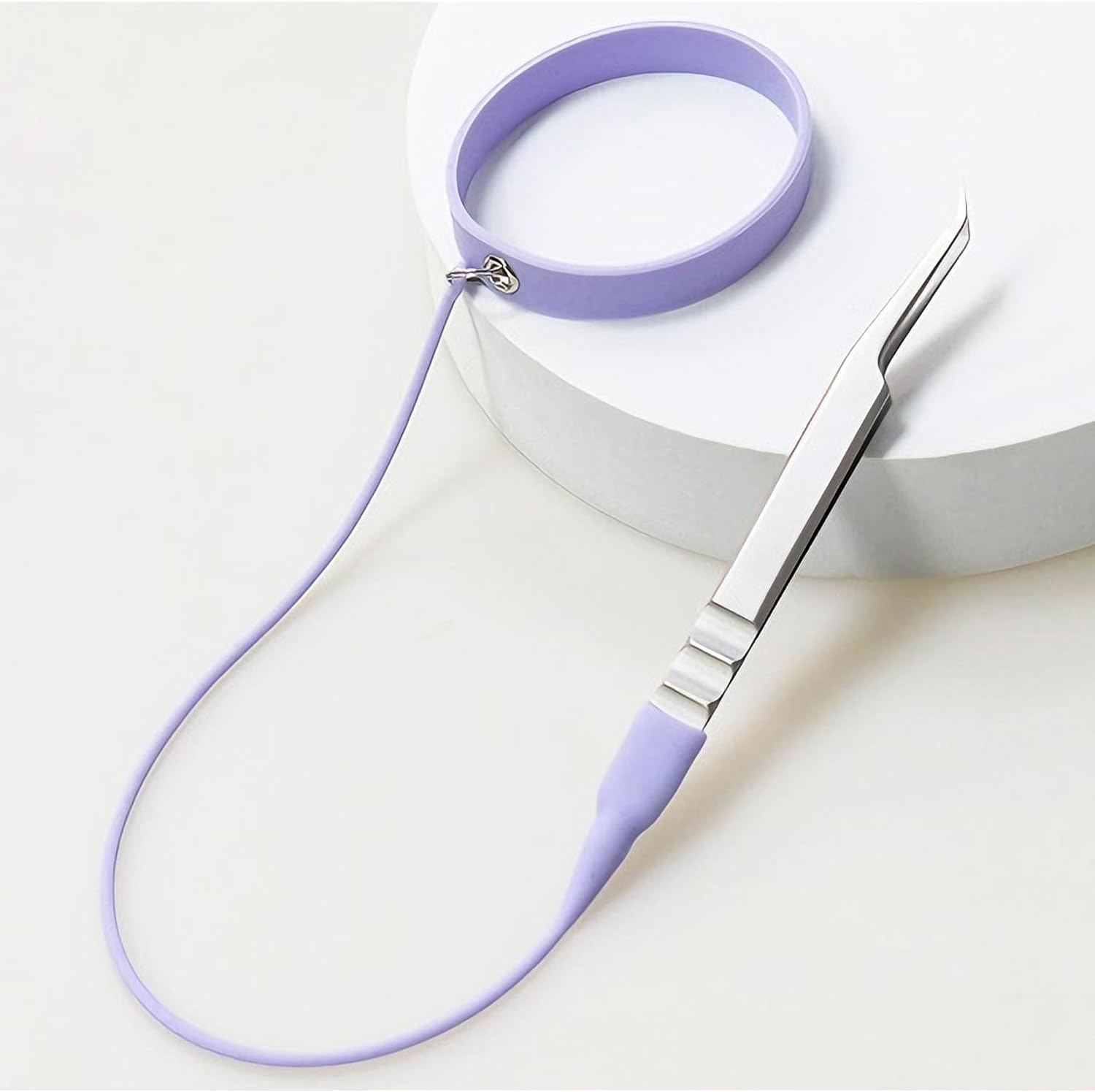 Purple Silicone Eyelash Tweezers Bracelet, Flexible Protective Wrist Band for Lash Extension Tools, Anti-Drop Tweezer Holder for Professional Salon and Home Use