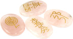 Jet Usui Reiki Healing Set Chakra Balancing Meditation Gemstone Spiritual Energized Positive (Rose Quartz)