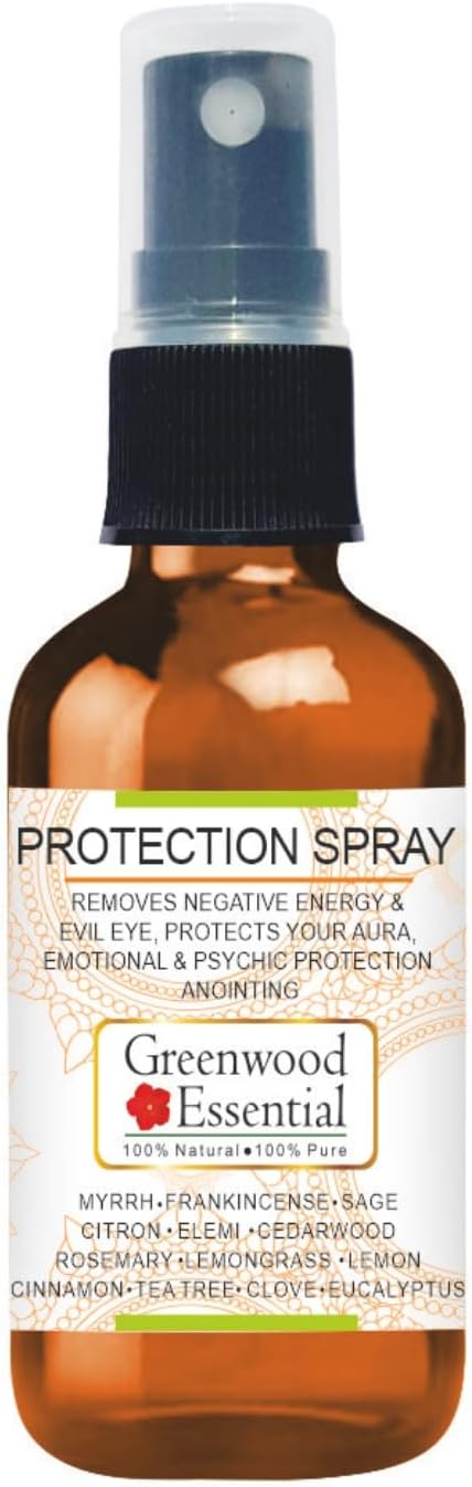 Greenwood Essential Protection Spray - Essential Oil Blend to ward off negative energies & evil eye 50ml