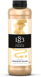 1883 White Chocolate Sauce – 500ml Bottle – Authentic French Dessert Sauce – Creamy, Sweet White Chocolate Flavor – Ideal for Coffee, Desserts & More