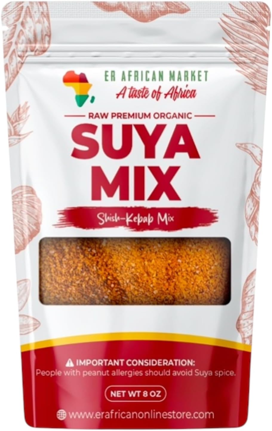 Suya Mix, Premium Organic Shish-Kebab Seasoning, Premium West African Seasoning Blend, Suya Pepper Perfect for Grilling, Roasting, and Cooking | Hot & Spicy Suya Pepper – 8oz