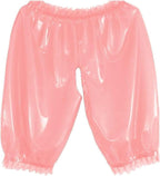 Latex 100% Rubber Sexy Rubber Pink Erotic Boxer Shorts Briefs,Pink,3XL
