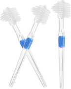 3pcs Transparent Tooth Brush Double-Sided Toothbrush for Teeth Cleaning, Ergonomic Non-Slip Handle, Soft Nylon Bristles for Gentle and Oral Care