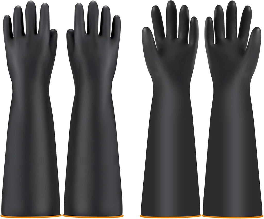 Haiou Chemical Resistant Nitrile Gloves Long Rubber Gloves for Drains, Acid, Oil, and Industrial Use Household Cleaning