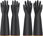 Haiou Chemical Resistant Nitrile Gloves Long Rubber Gloves for Drains, Acid, Oil, and Industrial Use Household Cleaning