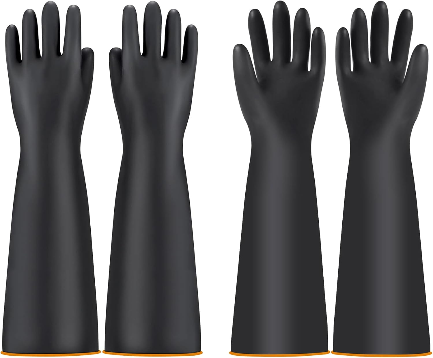Haiou Chemical Resistant Nitrile Gloves Long Rubber Gloves for Drains, Acid, Oil, and Industrial Use Household Cleaning
