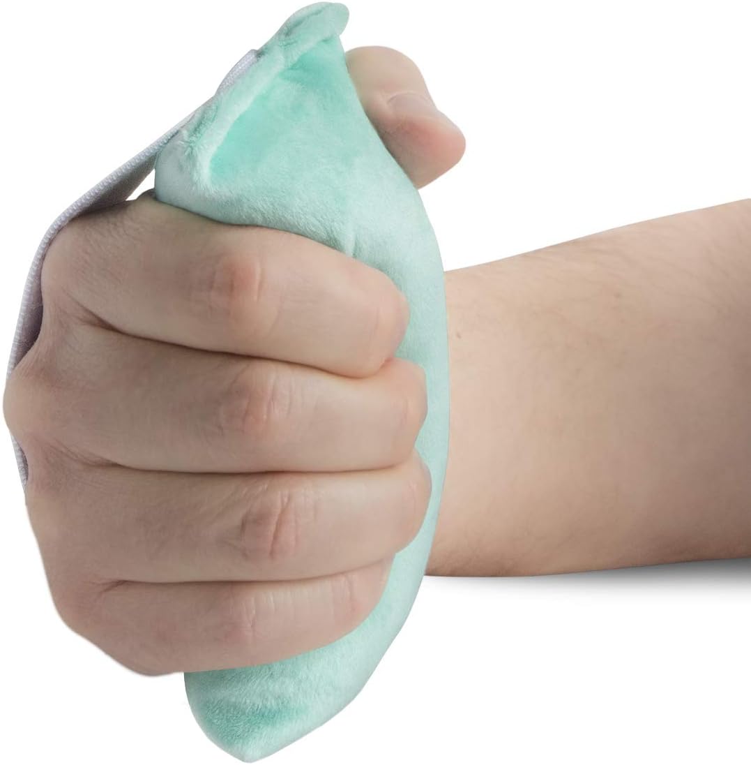 NYOrtho Hand Contracture Cushion 5" x 2.5" - 1-Pack Palm Grip for Stroke Recovery & Orthopedic Support - Latex-Free, Odor-Control, Sweat-Resistant, Machine Washable Palm Protector with Elastic Strap