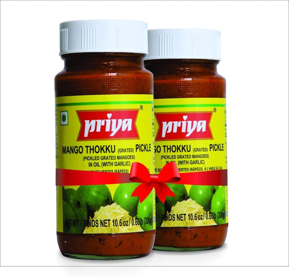 Priya Pickle Twin Pack - Mango Thokku (Shredded Mango)(2 x 300 gms)
