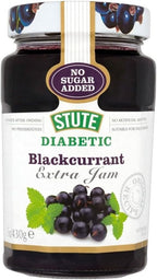 Stute No Added Sugar Diabetic Blackcurrant Jam (430g) - Pack of 2