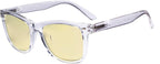 Eyekepper Blue Light Blocking Reading Glasses with Yellow Filter Lens - Square Large Lens Computer Readers