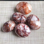 Natural Stones Quartz Minerals Gemstones Crystals Massage Palm Gems Home Decoration,Red Healer,40-60mm