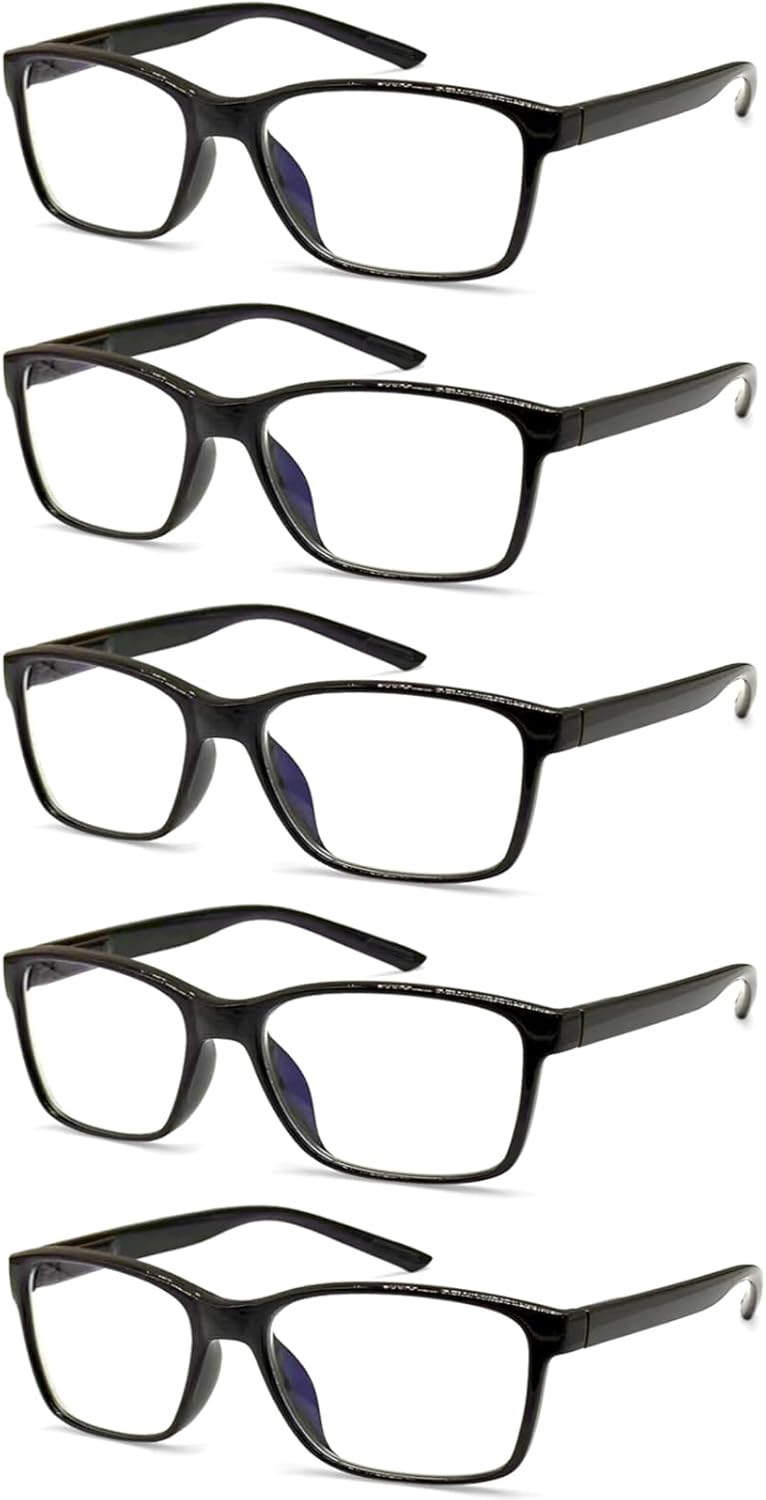 JOSCHOO Reading Glasses 5 Pack Blue Light Blocking Readers Spring Hinge Glasses for Reading for Men and Women