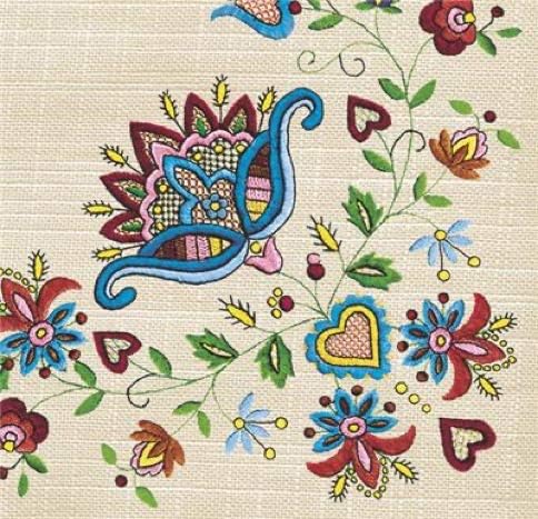 Polish Folk Napkins Kashubian Pattern, 40pcs Lunch Size, Paper Napkins Decorative, Decorative Napkins for Decoupage