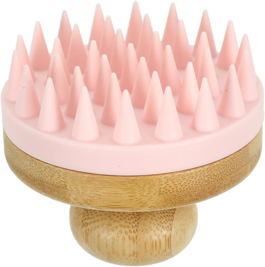 Shampoo Brush Hair Scalp Massager Silicone Scalp Brush Shower Hair Cleaning Tool for Deep Exfoliation and Dandruff Removal with Ergonomic Grip 2.95In