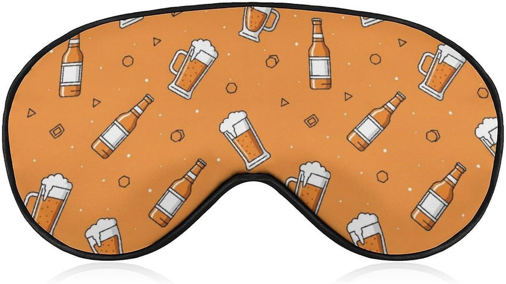 Sleeping Mask for Men & Women,Beer Mug Bottle Foam Block-Out Eye Mask for Sleep with Adjustable Strap, Night Eye Cover for Travel