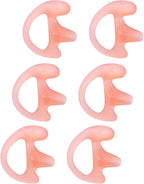 Commountain Soft Earmold for Walkie Talkie Acoustic Tube Earpiece, Silicone Ear Buds Compatible for Motorola Kenwood Baofeng Coil Tube Earpieces, 6-Pack, Pale Pink, Large Size for Right Ear
