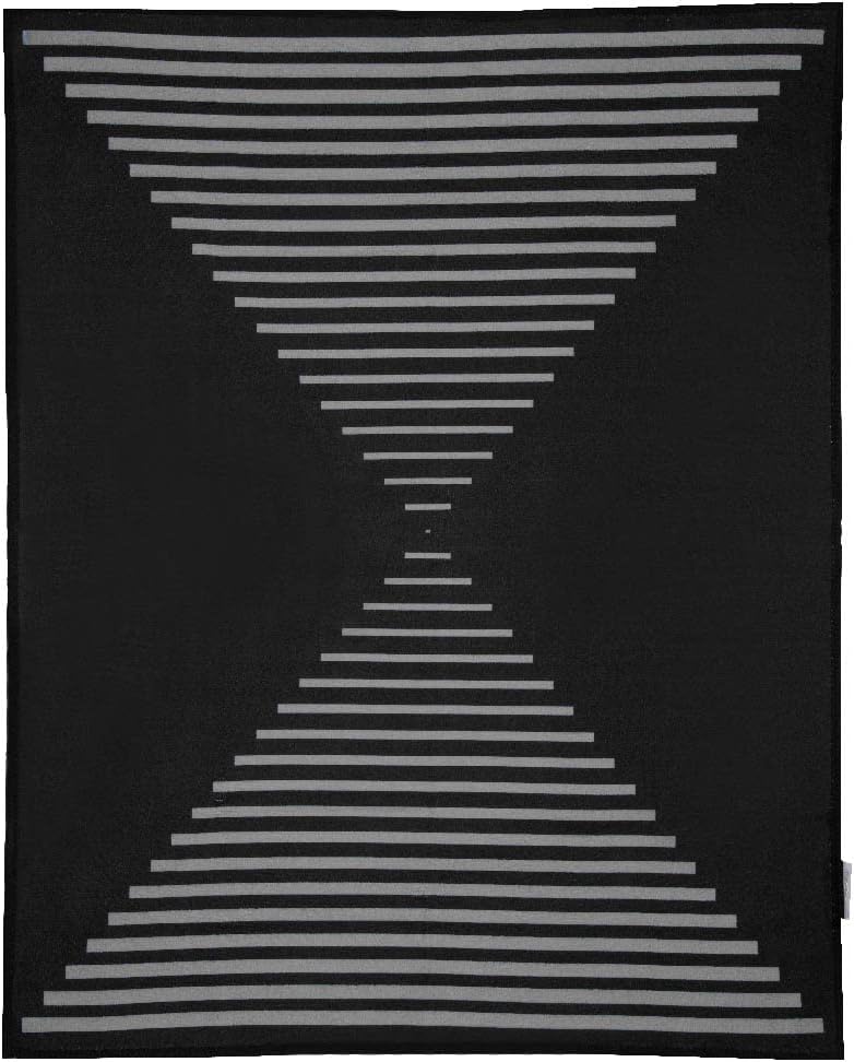 Skoy Kitchen (Pack of 1) Towel for Everyday Use, 100% Recycled Polyester Towel with Reversible Design, 18" X 24", Black and Gray