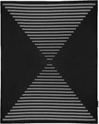 Skoy Kitchen (Pack of 1) Towel for Everyday Use, 100% Recycled Polyester Towel with Reversible Design, 18" X 24", Black and Gray