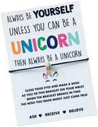 Unicorn bracelet | Unicorn gift | Rainbow bracelet | Gift for a unicorn | Always be yourself unless you can be a unicorn gift
