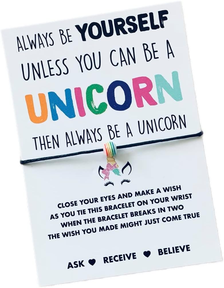 Unicorn bracelet | Unicorn gift | Rainbow bracelet | Gift for a unicorn | Always be yourself unless you can be a unicorn gift