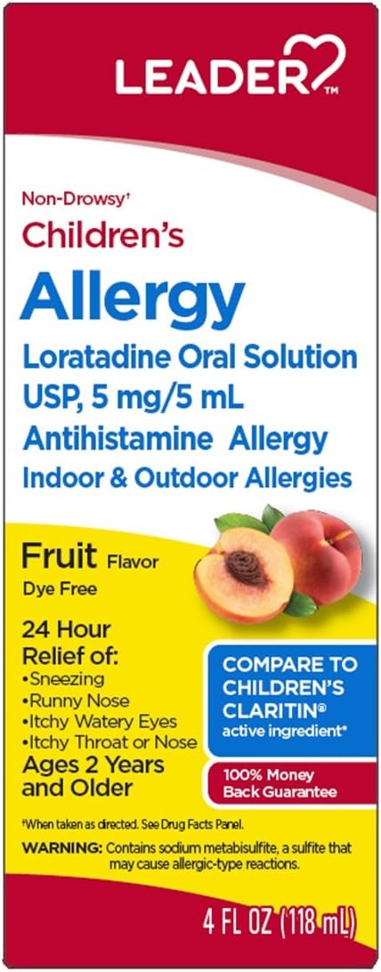 Leader Children's Allergy Loratadine Liquid, 4oz. Per Bottle