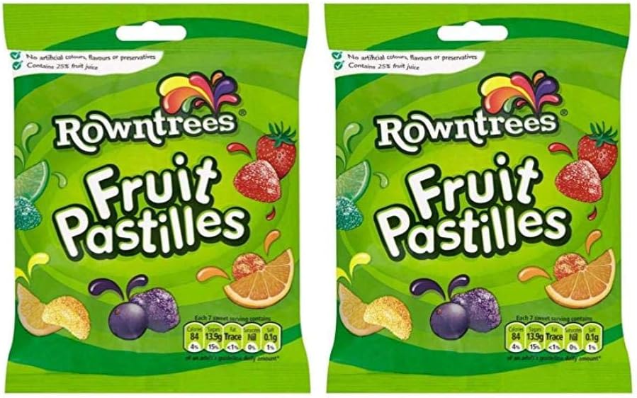 Rowntrees Fruit Pastilles Bag 143g (Pack of 2)
