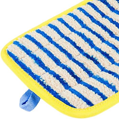 Rubbermaid Commercial Products HYGEN Microfiber Super Scrubber Damp Mop Pad, 18-inch, Yellow, for Floor Cleaning on Title/Hardwood/Laminate Floors