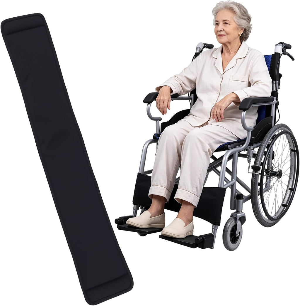 Wheelchair Calf Strap, Adjustable Wheelchair Leg Strap with Oxford Cloth Support, Wheelchair Foot Straps for Elderly Disabled, Wheelchair Leg Support Foot Rest Belt Wheelchair Accessories