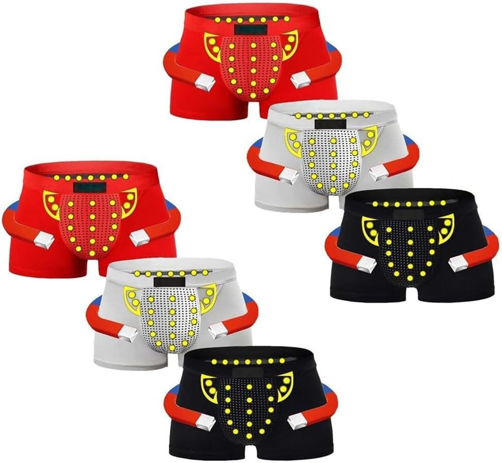 6 Pack Men's Underwear Enlargement Magnetic Therapy Boxer Briefs Tourmaline Prostate Therapy Panties Energetic