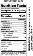 Pomona Organic Cold Pressed Beet Juice, Non-GMO, No Sugar, Gluten Free, Kosher, Preservative Free - Pack of 12, 8.4 oz