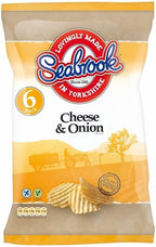 Seabrook Crinkle Cut Crisps - Cheese & Onion (6x25g) - Pack of 2