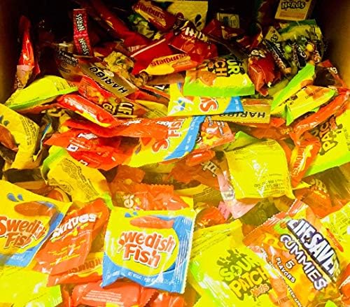 Assorted Candy Party Mix Bulk Twizzlers Nerds Swedish Fish Sour Patch Skittles Starburst and Much More of Your Favorite Candy.Individually Wrapped Candy 46 OZ