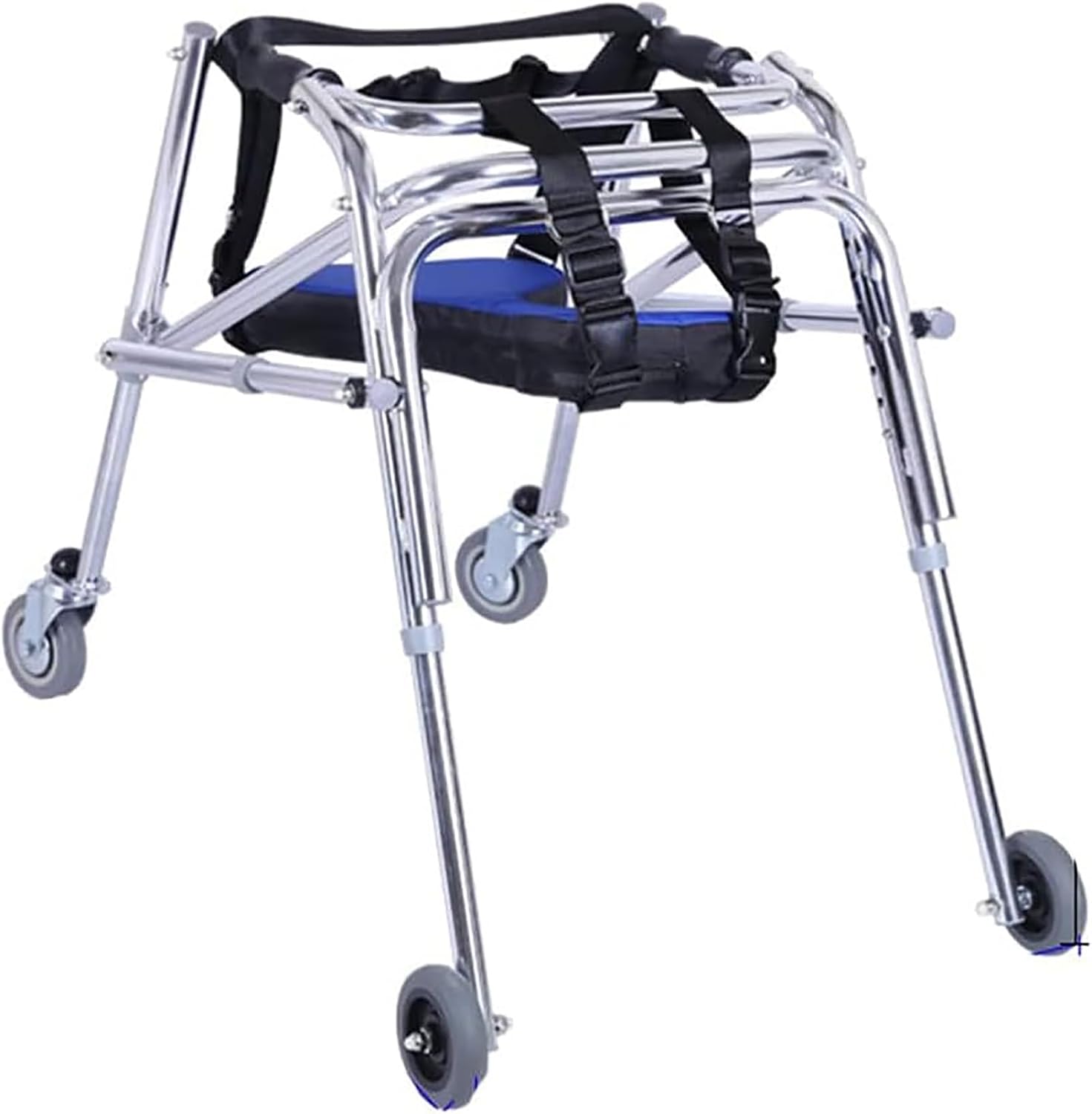 Child Rear Folding, with Seat Cushion, Children's Lower Limb Rehabilitation Auxiliary Training Frame, Height Adjustable/Gait Trainer Disabled Aid