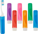 Travel Toothbrush 6PCS Travel Toothbrush Set Mini Toothbrushes Portable Travels Size Toothbrushes Folding Traveling Tooth Brush with Case Individually Wrapped Small Tooth Brush for Home Camping Hiking