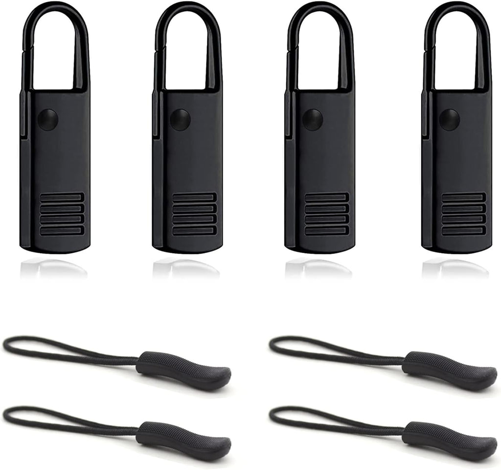 Zipper Pulls, 8PCS Black