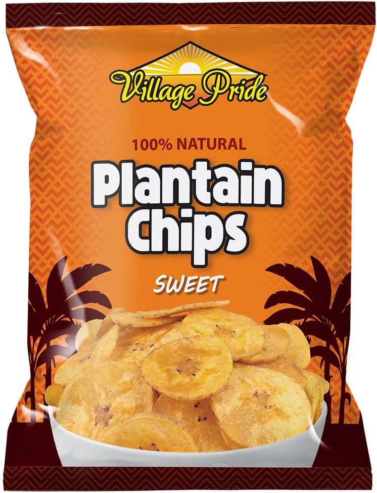 Village Pride Plantain Chips Sweet 75 g (Pack of 24)