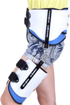 Adjustable ROM Hinged Hip Joint Abduction Orthosis Leg Brace Articulated Hip Joint Fixation Bracket Thigh Fracture Protector for Surrounding Soft Tissue Injuries
