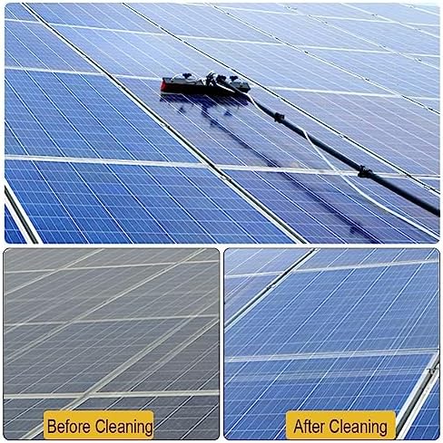 Solar Panel Cleaning Kit Water Fed, Water Fed Pole Brush for Solar Panels Cleaning The Roof, Solar Cleaning Tools for Glass Cleaning, Photovoltaic Cleaner, Solar Panel Cleaning.