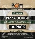 Artisan Pizza Dough Balls – 18 Pack (16 oz Each), Fresh Artisan All Natural Dough Made in New Jersey, Shipped in a Cooler
