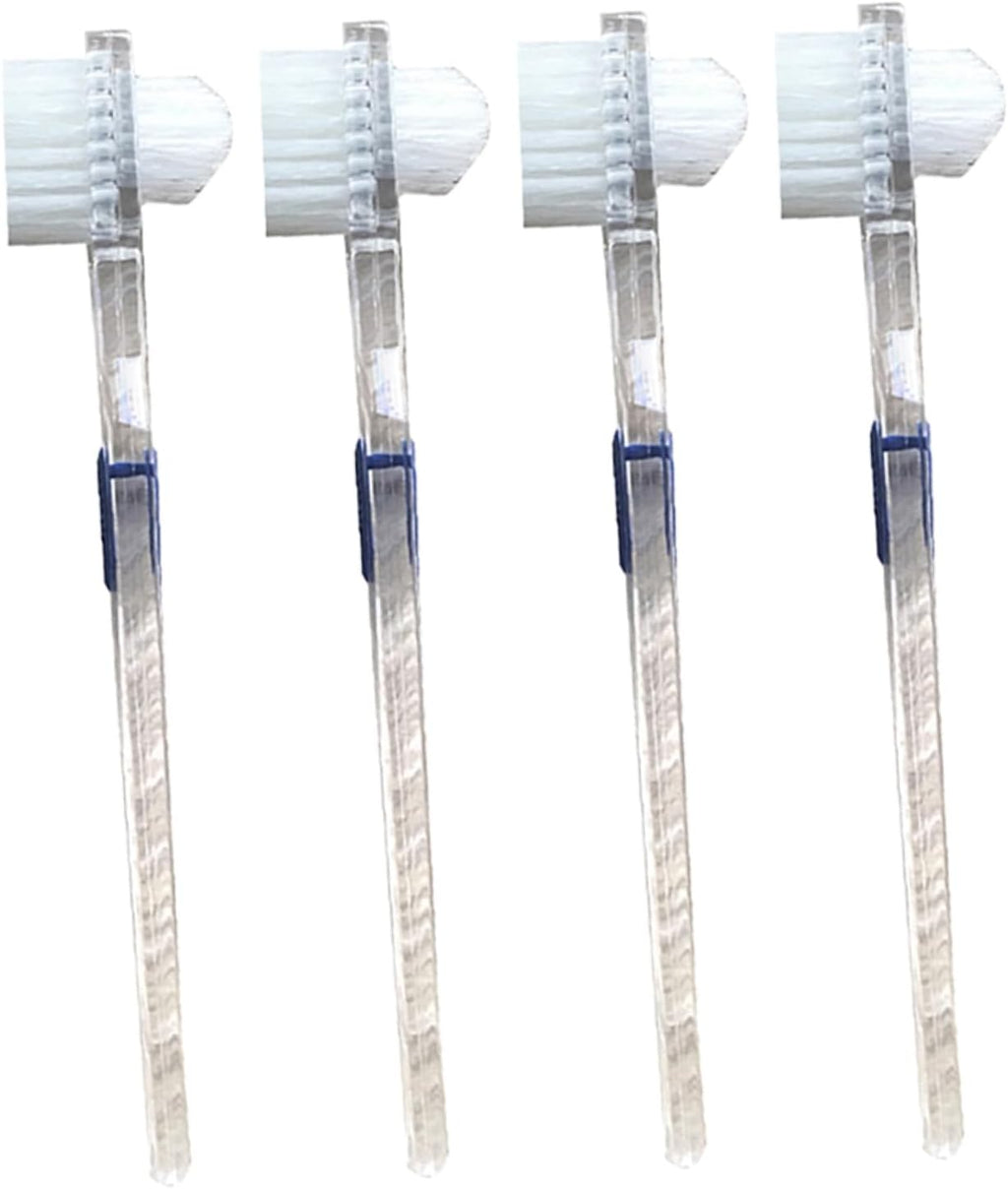 KOMBIUDA 2Pcs Transparent Double Sided Brush Gentle False Cleaner for Oral Care Non Slip Handle for Easy Control for Retainers and Dentures