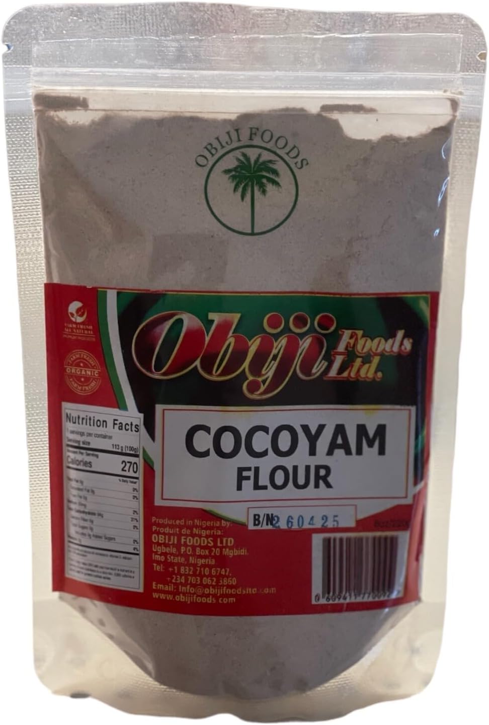 African Cocoyam Flour, Premium Nigerian Cocoyam Powder for Fufu and Swallow, Natural Thickener for African Soups