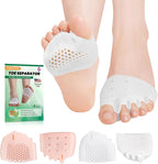 Toe Separators & Metatarsal Pads for Women & Men - 4 PCS Gel Toe Spacers for Pain Relief, Metatarsalgia, Morton's Neuroma, Comfort for Walking, Running, Standing