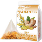 8.81oz (5g*50bags) 250g 姜米茶 Ginger Rice Tea Bag Brown Rice, Orange Peel, Ginger, Chinese Pure Natural, Non-GMO - Caffeine-free