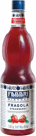Fabbri Flavoring Syrup, Strawberry, Made in Italy, 33.8 Ounce (1 Liter)