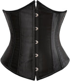 Grebrafan Women's Lace up Boned Brocade Waist Training Underbust Corsets Plus Size
