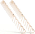 2PCS Hair Cutting Combs with Ruler Measurements, Anti-Static Professional Barber Comb for Salon, Hair Stylists and Barbers, Fine Cutting Combs