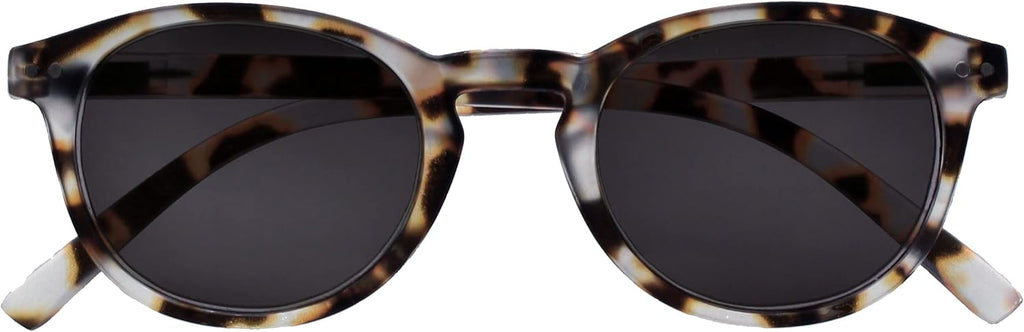 OPULIZE ZEN Reading Sunglasses for Women Men,Tinted Lens with UV400 Protection,Scratch Resistant Round frame with Spring Hinges, Matt Light Brown Tortoiseshell +2 (Pack of 1)