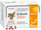 Pharma Nord D-Pearls 5000 iu (125 mcg) High Potency Vitamin D3 – High Absorption Mini Softgels in Organic Olive Oil, Immune, Bone, & Muscle Support, Non-GMO, Gluten-Free, 240 Count